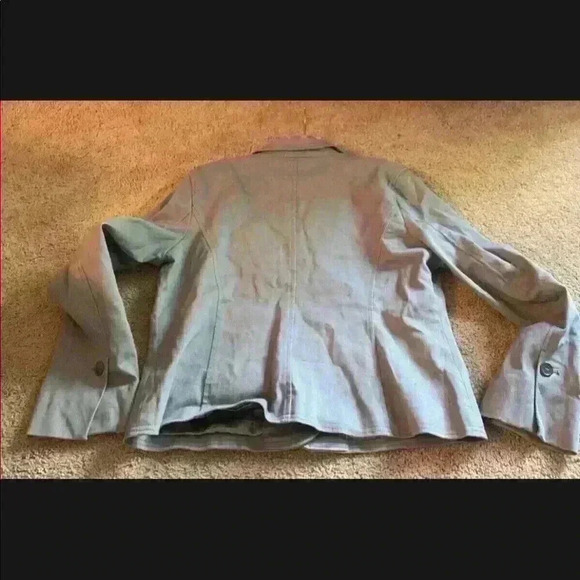 Pamela McCoy Denim gray Jacket Blazer Womens Large with Buttons - Picture 3 of 3